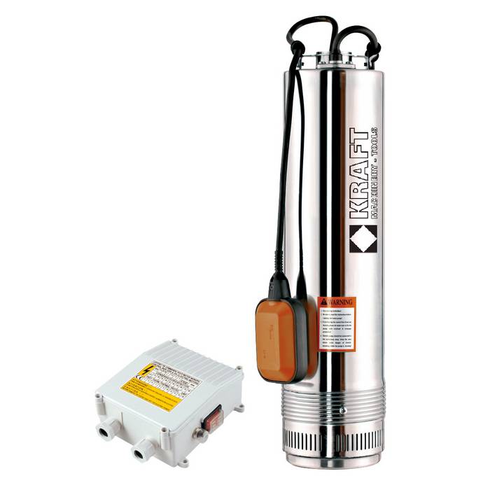 ΑΝΤΛΙΑ ΥΠΟΒΡΥΧΙΑ ΠΗΓΑΔΙΩΝ ΙΝΟΧ 750W - 63522 - KRAFT