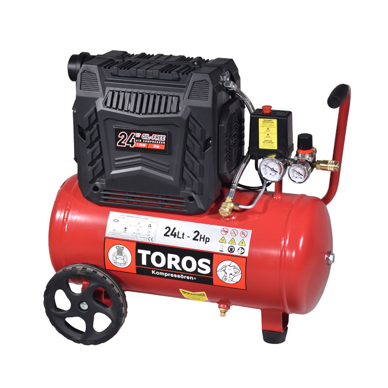 ΑΕΡΟΣΥΜΠΙΕΣΤΗΣ OILFREE ΧΑΜΗΛΟΥ ΘΟΡΥΒΟΥ (SEMISILENT) 24LT/2,0HP - 602048 - TOROS