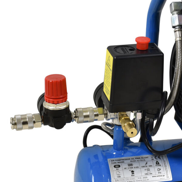 ΑΕΡΟΣΥΜΠΙΕΣΤΗΣ OILFREE ΧΑΜΗΛΟΥ ΘΟΡΥΒΟΥ | SILENT | 6LT | 1,0HP | 602086 - TOROS